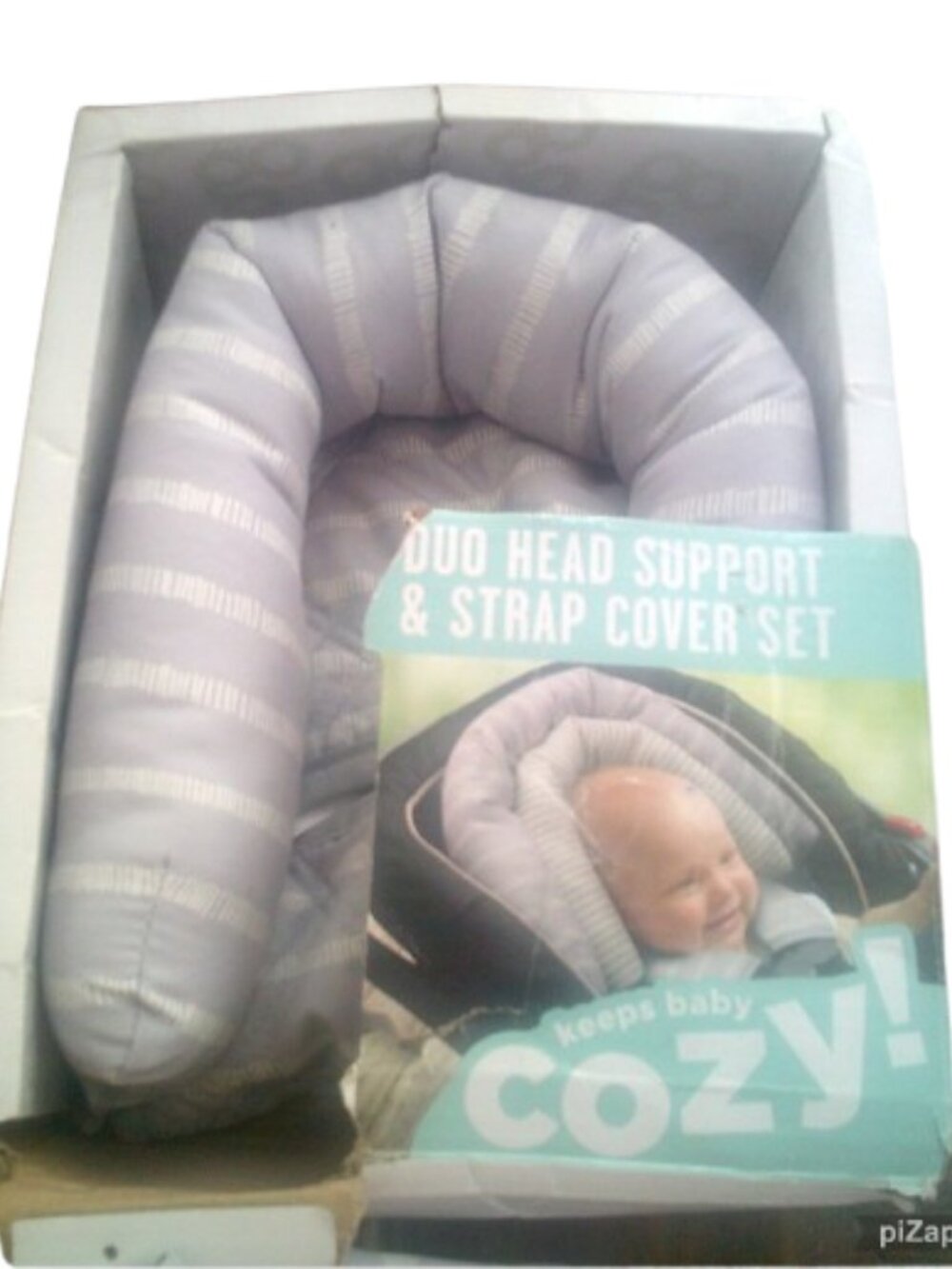GoldBug Baby & Toddler 2-in-1 Car Seat Head Support Gray NWOT